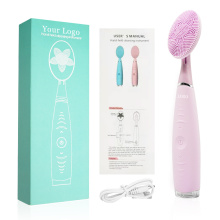 Private Label Handheld Facial Cleansing Brush Sonic Brush Silicone Face Brush Deep Cleansing